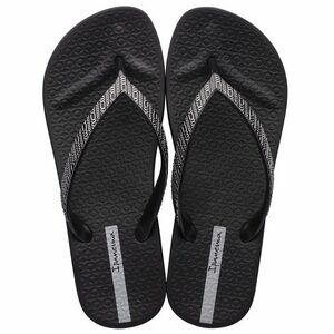 Ipanema Mesh VIII Platform Flip Flop Sandals Black & Gray Women's Size 6 NWT
